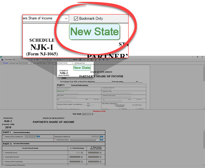 New State stamp in Review Wizard.