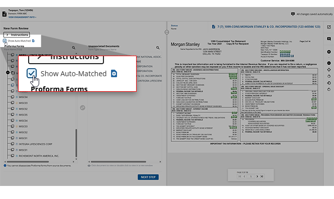 Reselect the Show Auto-Matched checkbox