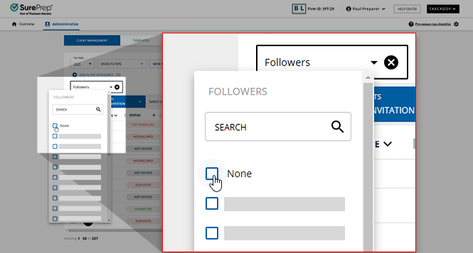 Select the None checkbox.