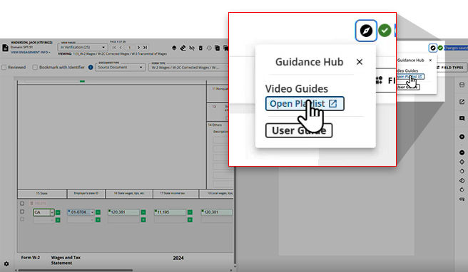 Select Open Playlist from the Guidance Hub