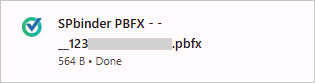 Downloaded .pbfx file.