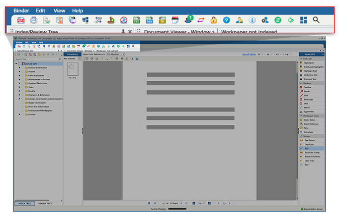 Quick access toolbar