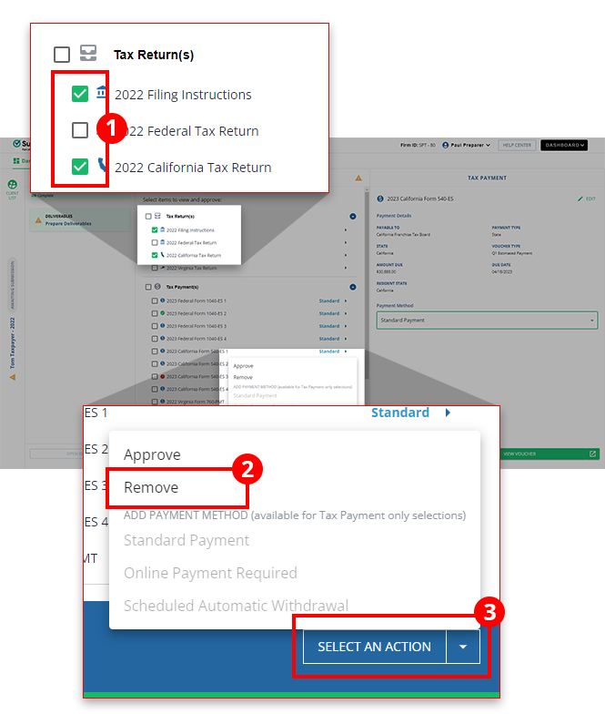 Remove a deliverable in bulk.