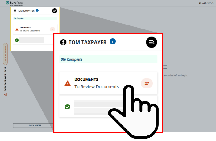 Select the Document checklist item