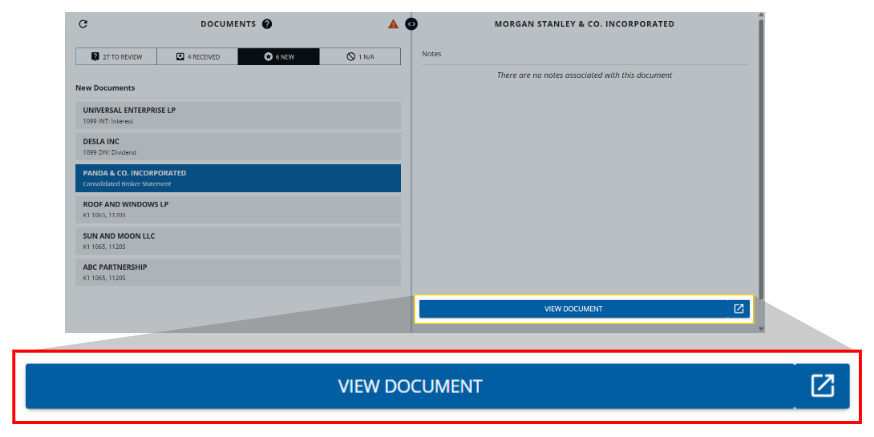 Select the View Document button