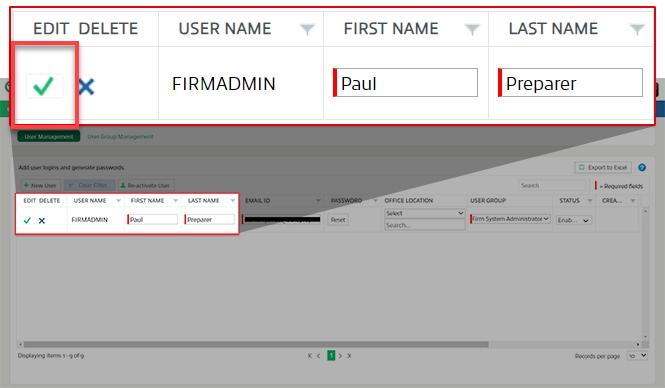 Select the Save icon