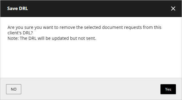 Select yes or no to save.