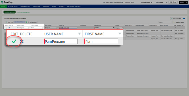 Select the Save icon