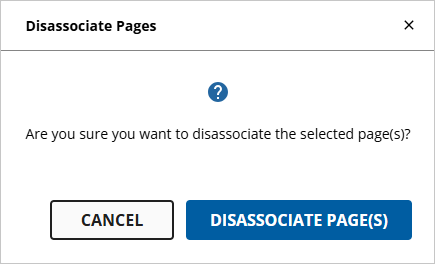 Confirm the disassociation.