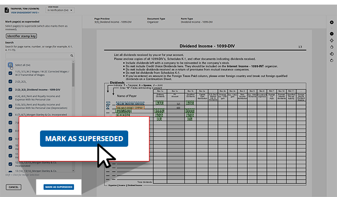 Select MARK AS SUPERSEDED.