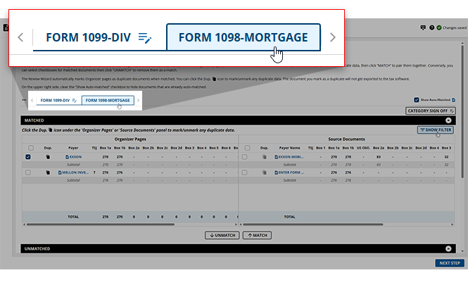 Select new form to review