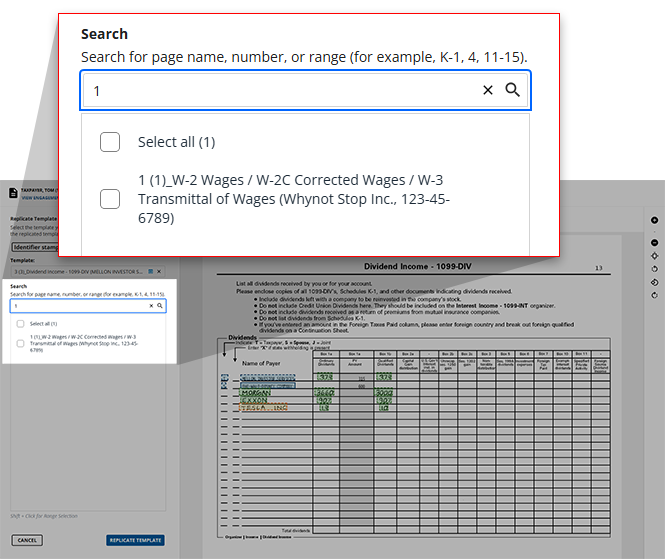 Select the page number