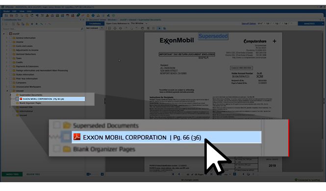Right-click document.