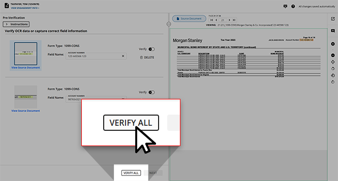 Select VERIFY ALL