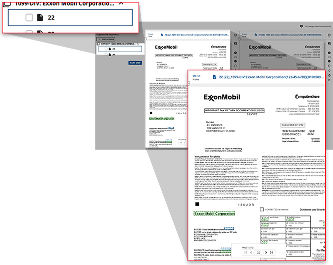 Selected page appears in the document viewer