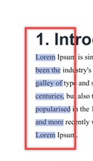 Text highlighted using the Rectangular Select Tool.