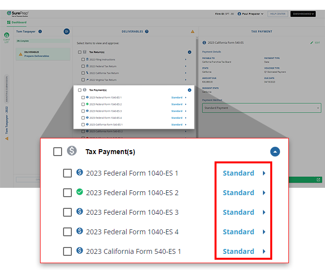 Payment method applied to all payments before approval.