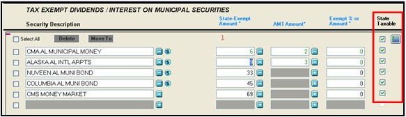 State Taxable not checked.