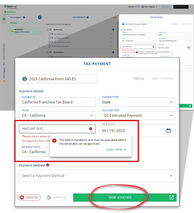 Select VIEW VOUCHER.
