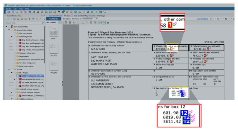 Tickmark in SPbinder