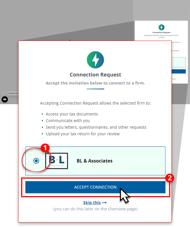 Accept the Connection Request