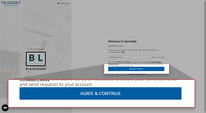 Select AGREE & CONTINUE