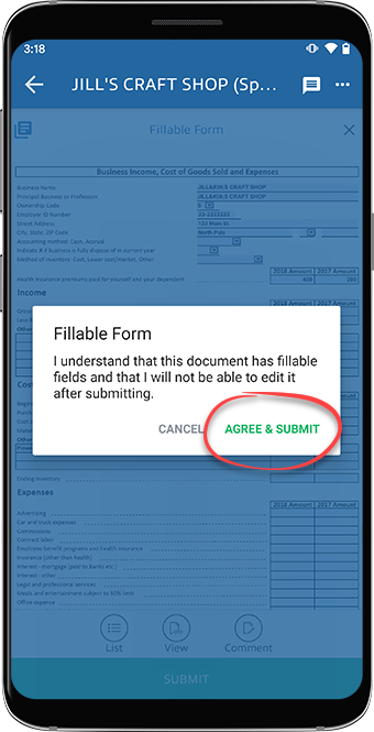 Select AGREE & SUBMIT