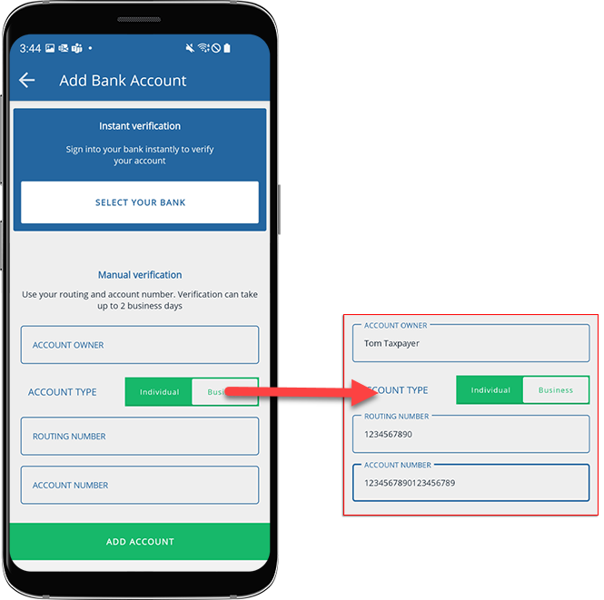 Payment methods on Android
