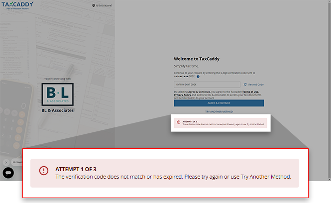 Attempt number listed