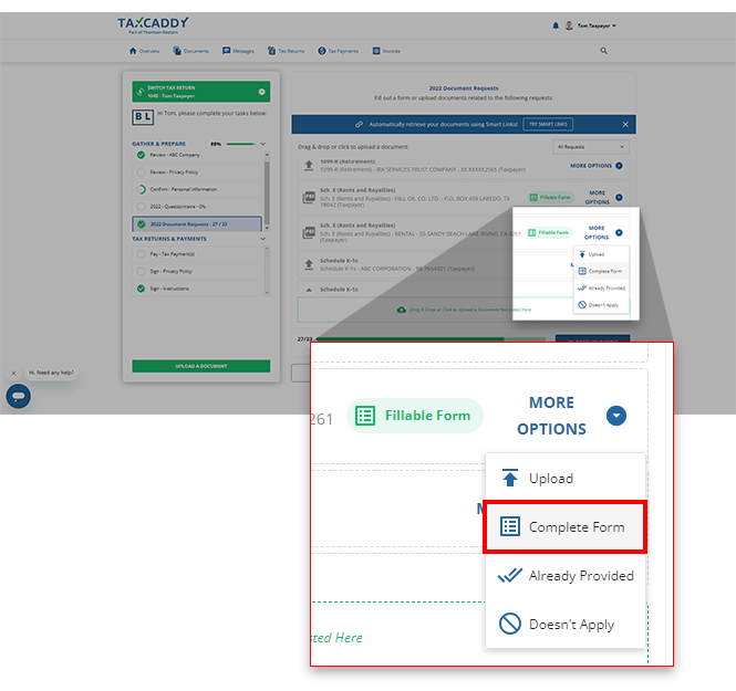 Select Complete Form