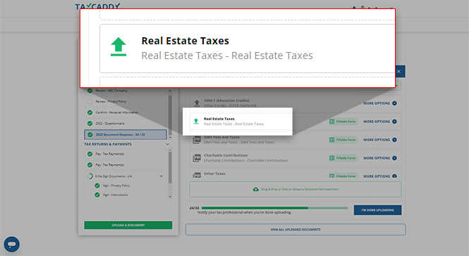 Completed fillable form