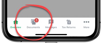 Badge on Documents on the navigation bar