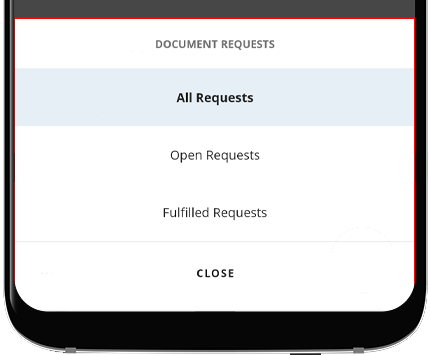Select Open Requests from the dropdown