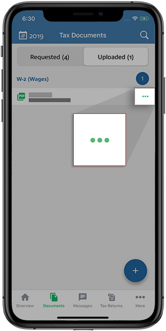 Select the document menu