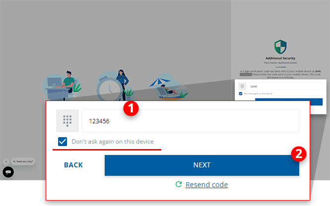 Select the Don't ask again on this device checkbox