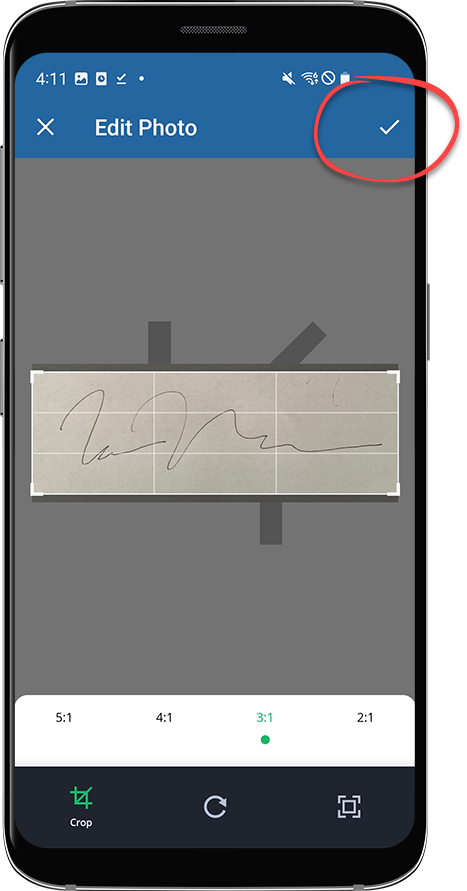 Edit your photo then select OK