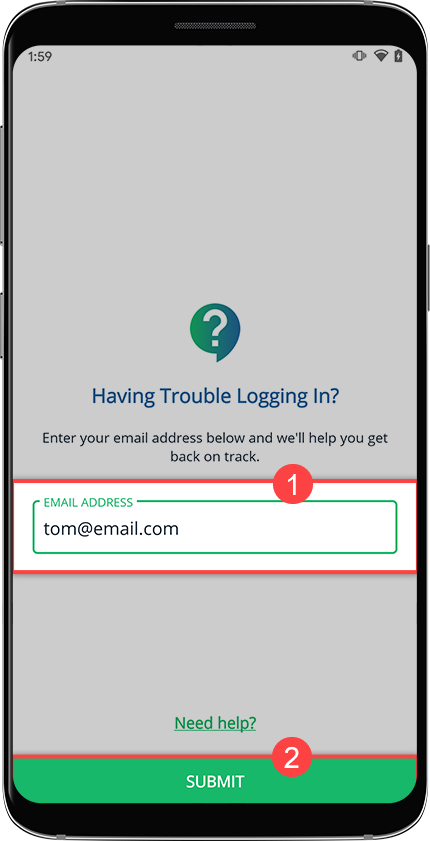 Enter your TaxCaddy account email
