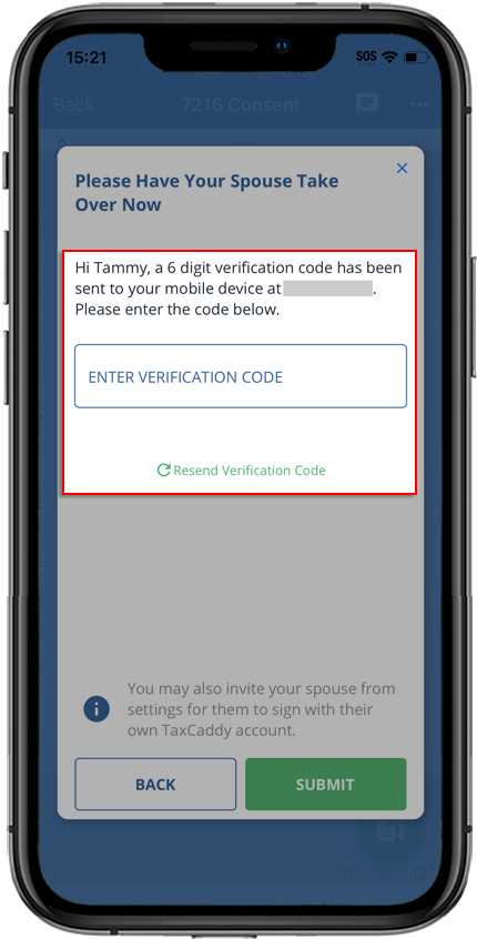 Enter the verification code