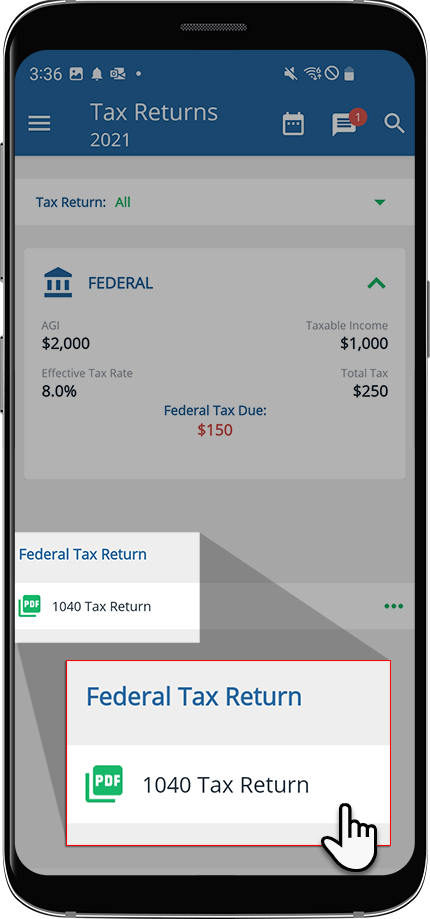 Federal tax return on Android