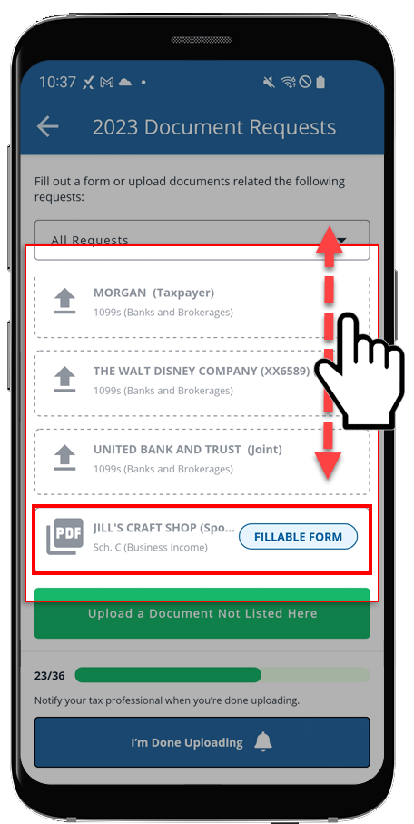 Select a Fillable Form