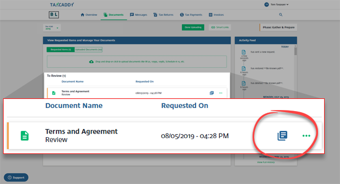 Request tile with the Fillable Form icon