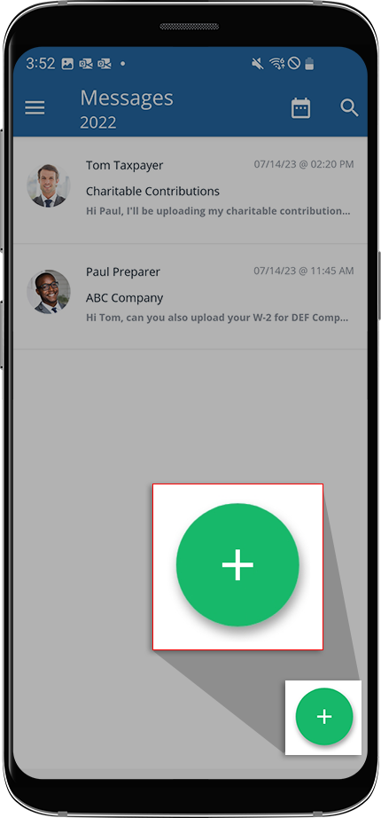 Floating New Message icon