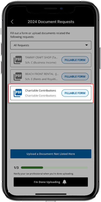 Fulfilled document request