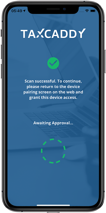 Awaiting approval screen