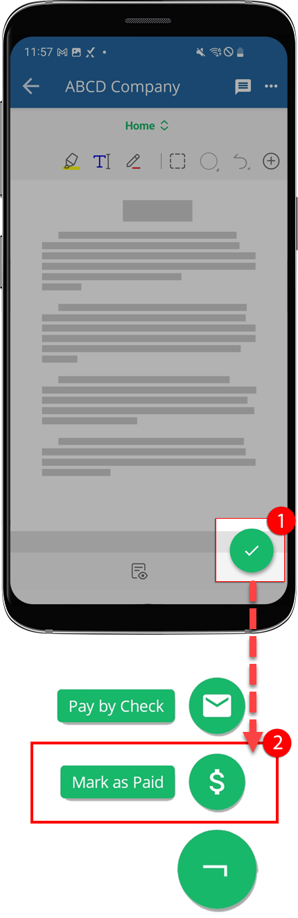 Select Mark as Paid from the voucher menu