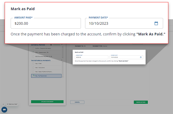 Enter the payment details in the provided fields