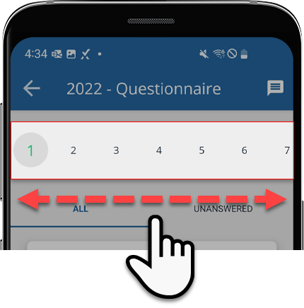 Use the navigation bar to select a specific question
