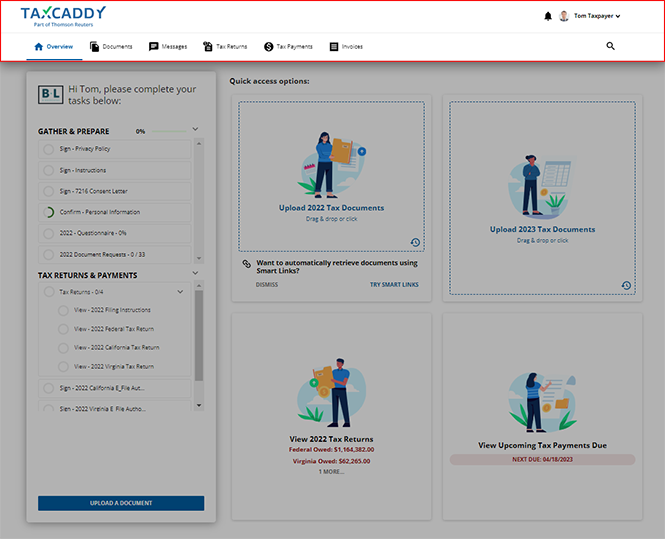 Overview navigation bar