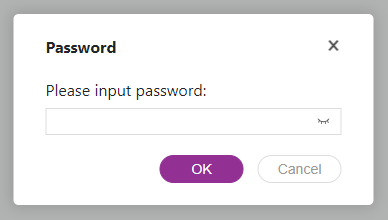 When prompted, enter the document password