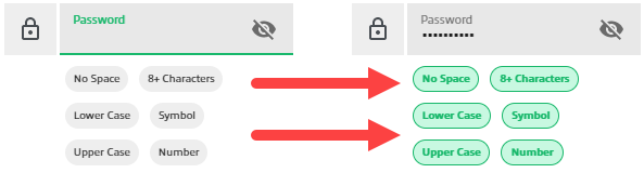 Password requirements